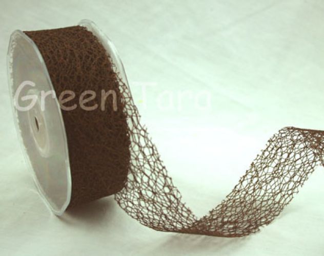 Green Tara - 38mm Mesh Dark Brown - Per metre